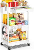 Classic SUNALLY 3 Tier Rolling Cart with Drawer, Bathroom Storage for Daily Use