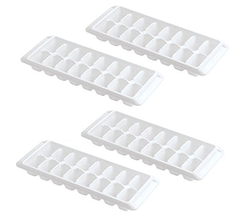 Classic Kitch effortless Release White Ice Cube Tray, 16 Cube Trays Set