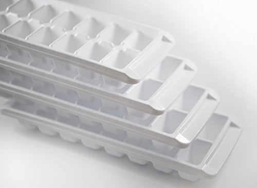 Classic Kitch effortless Release White Ice Cube Tray, 16 Cube Trays Set