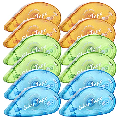 Minimalist 12 Pack Double Sided Tape Roller, Scrapbooking Kit